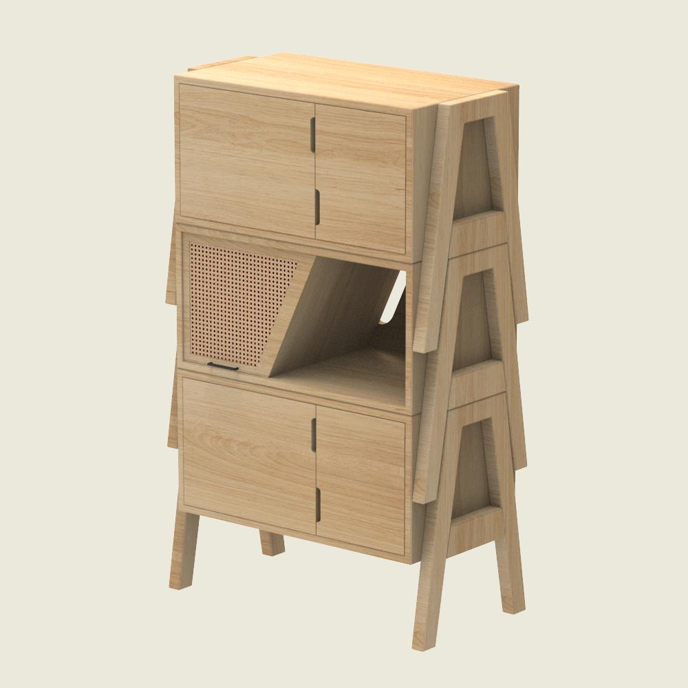 Kisaka Stackable Cabinets