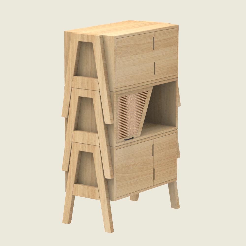 Kisaka Stackable Cabinets