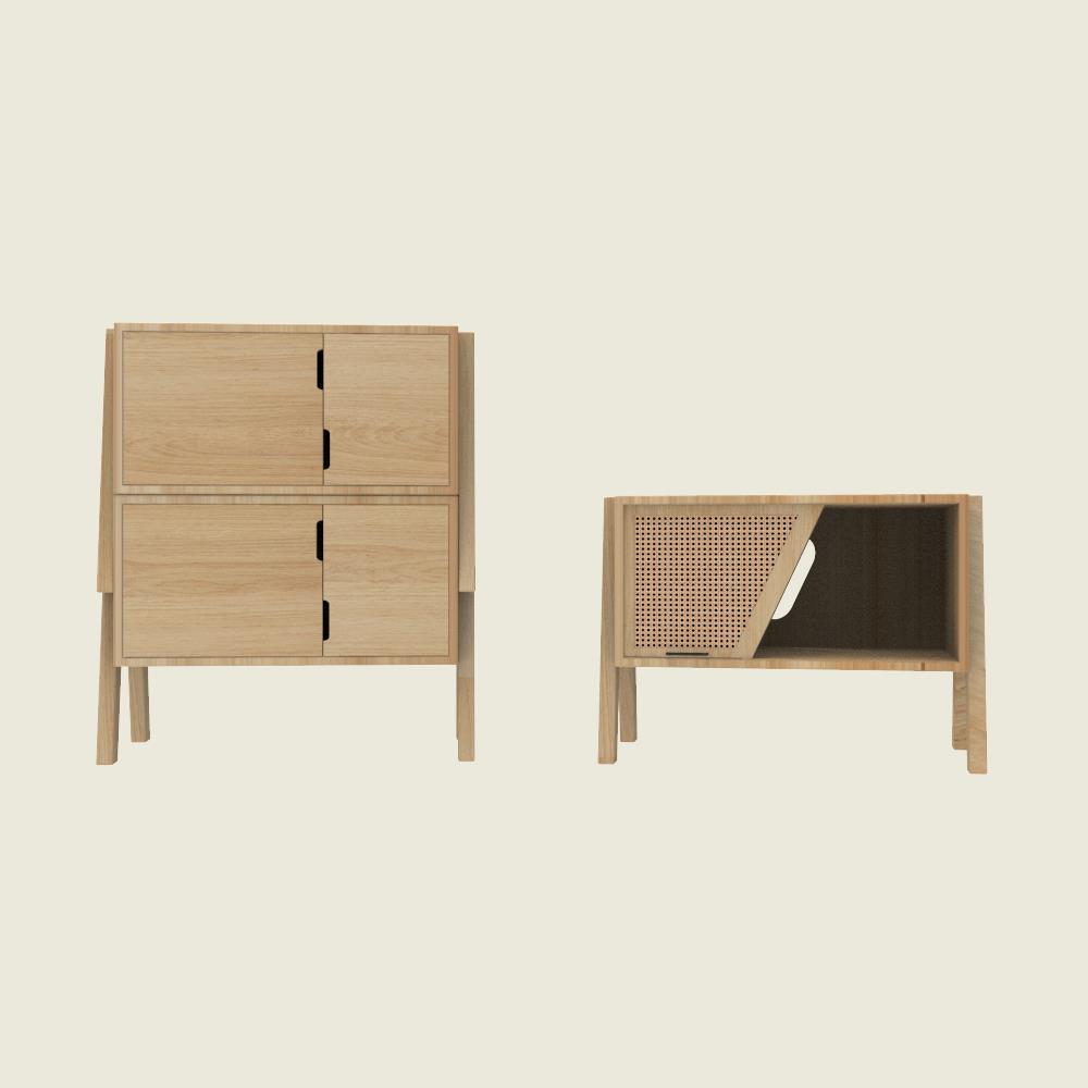 Kisaka Stackable Cabinets