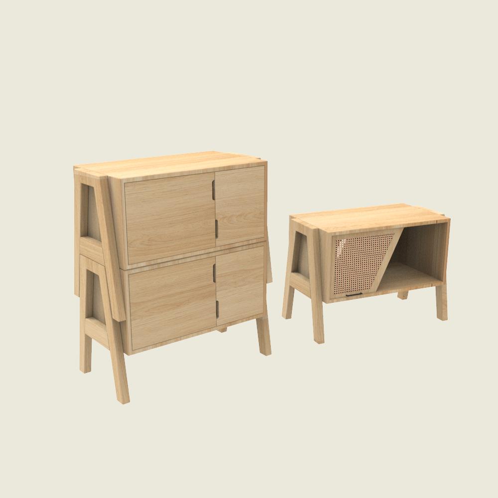 Kisaka Stackable Cabinets