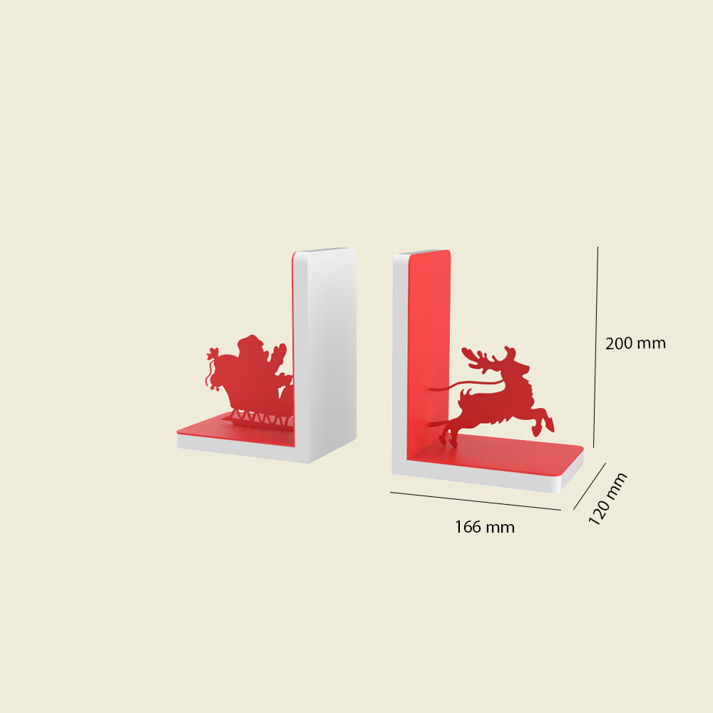 Sleighing Santa Bookends