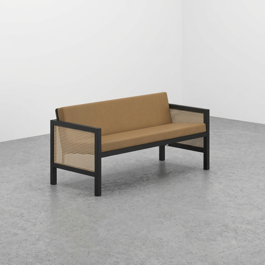 Euclid Wooden 2-Seater Sofa