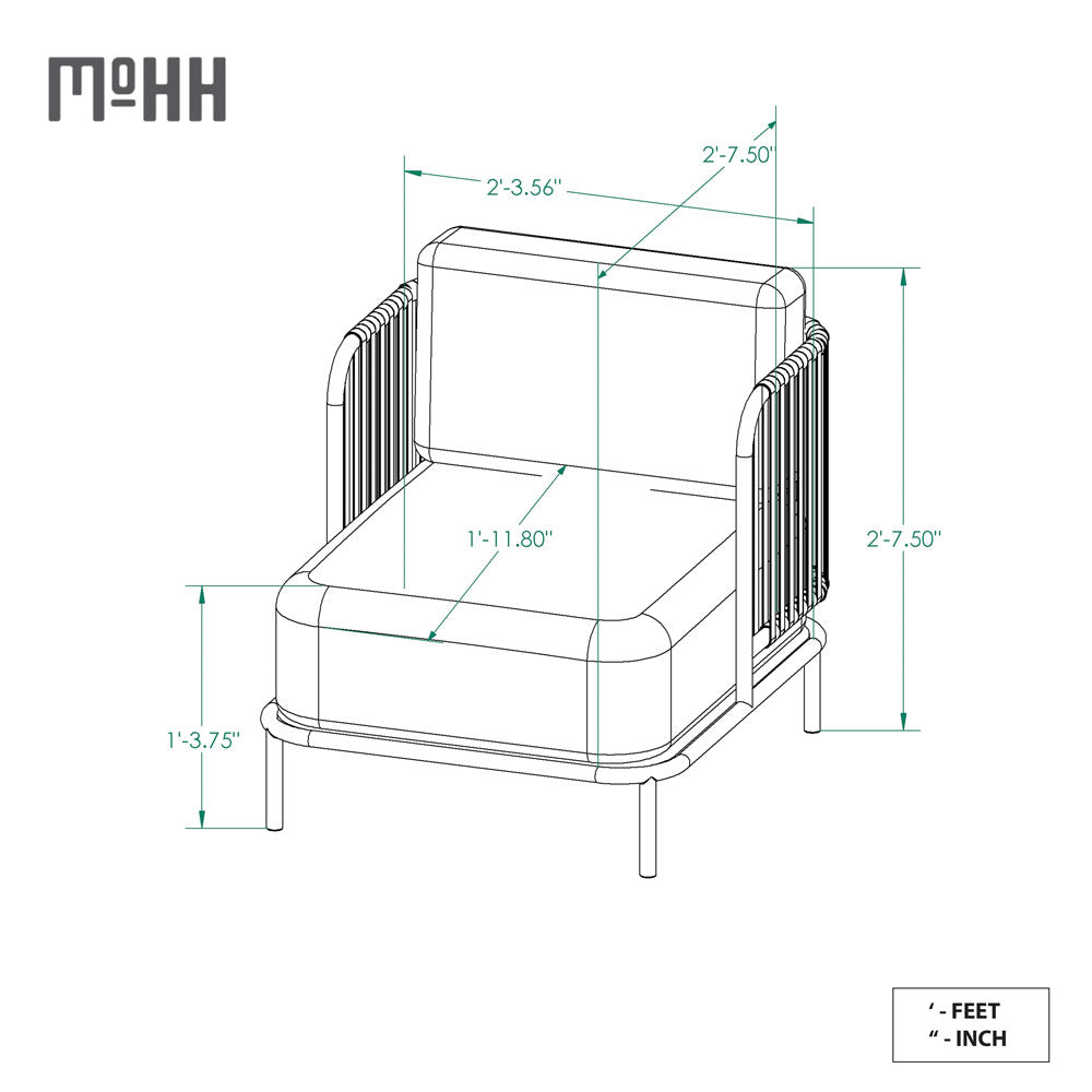 Cordia Sofa - 1 Seater