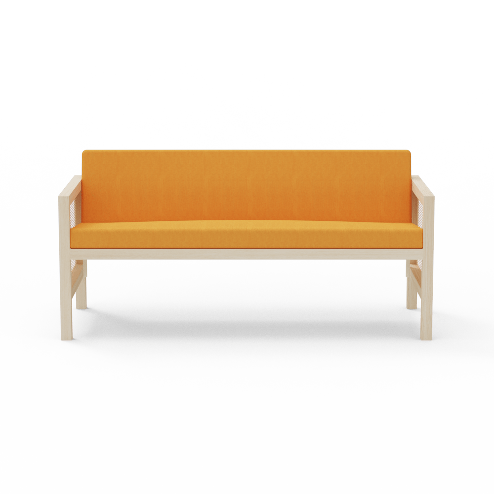 Euclid Wooden 2-Seater Sofa