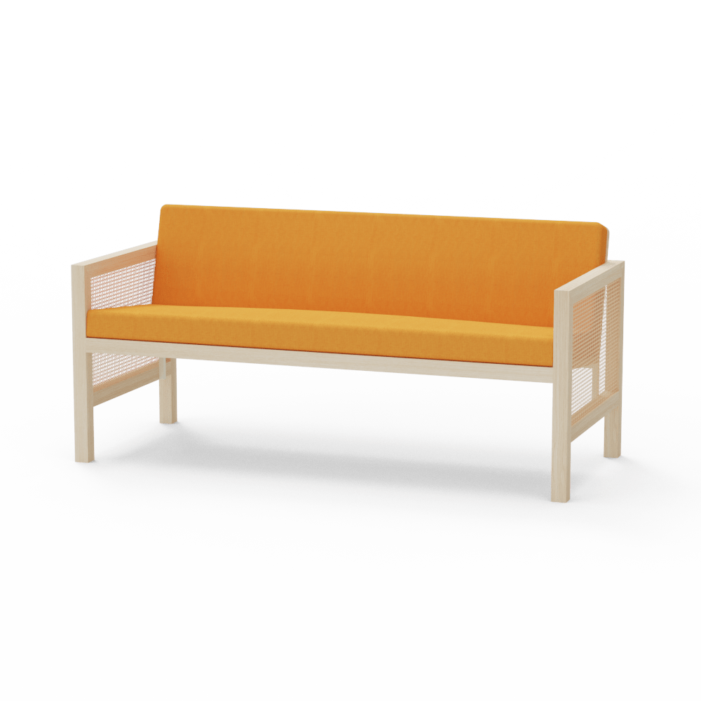 Euclid Wooden 2-Seater Sofa