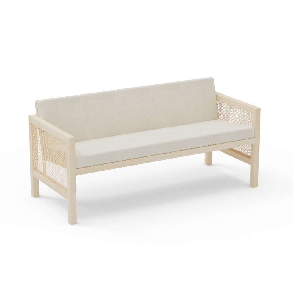 Euclid Wooden 2-Seater Sofa