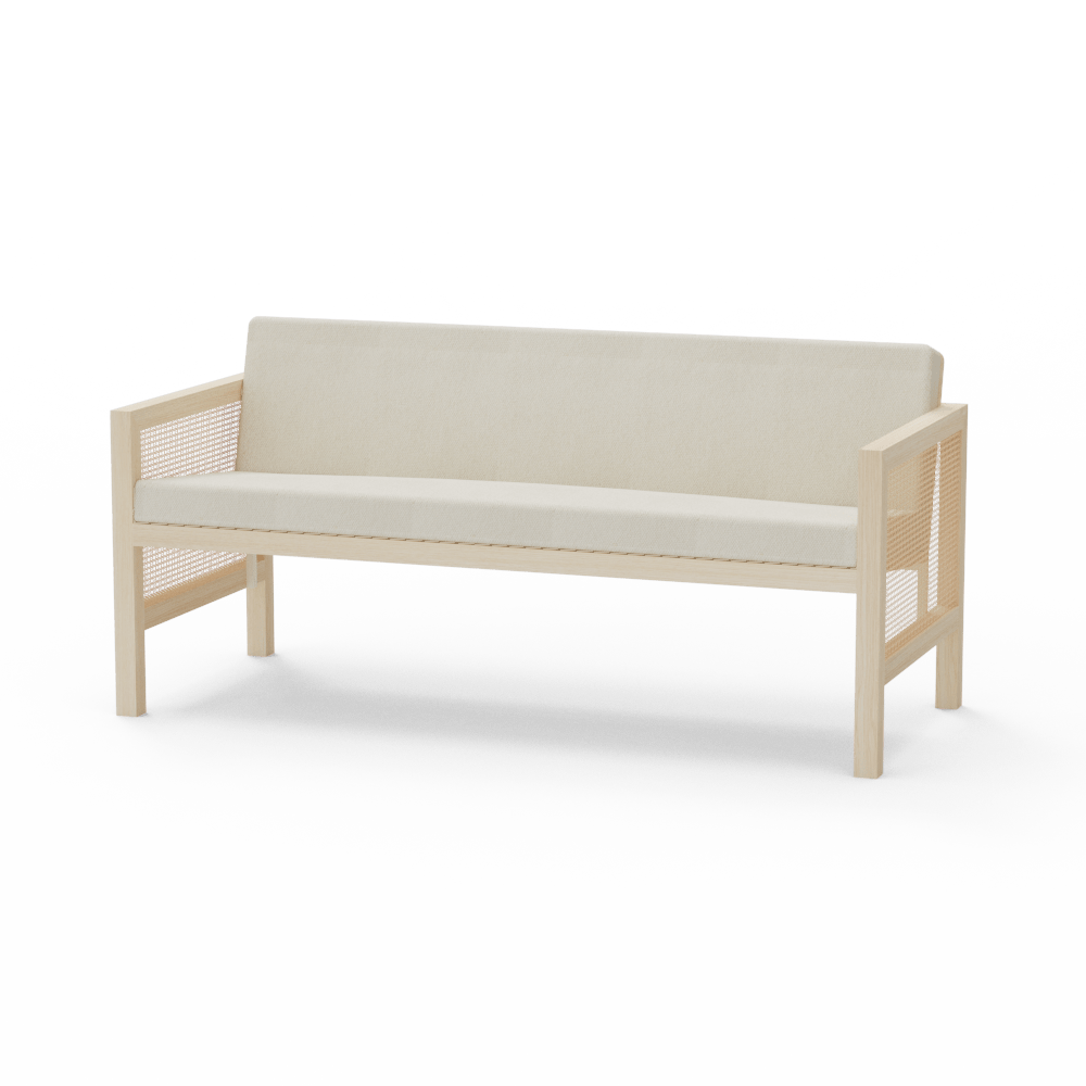 Euclid Wooden 2-Seater Sofa
