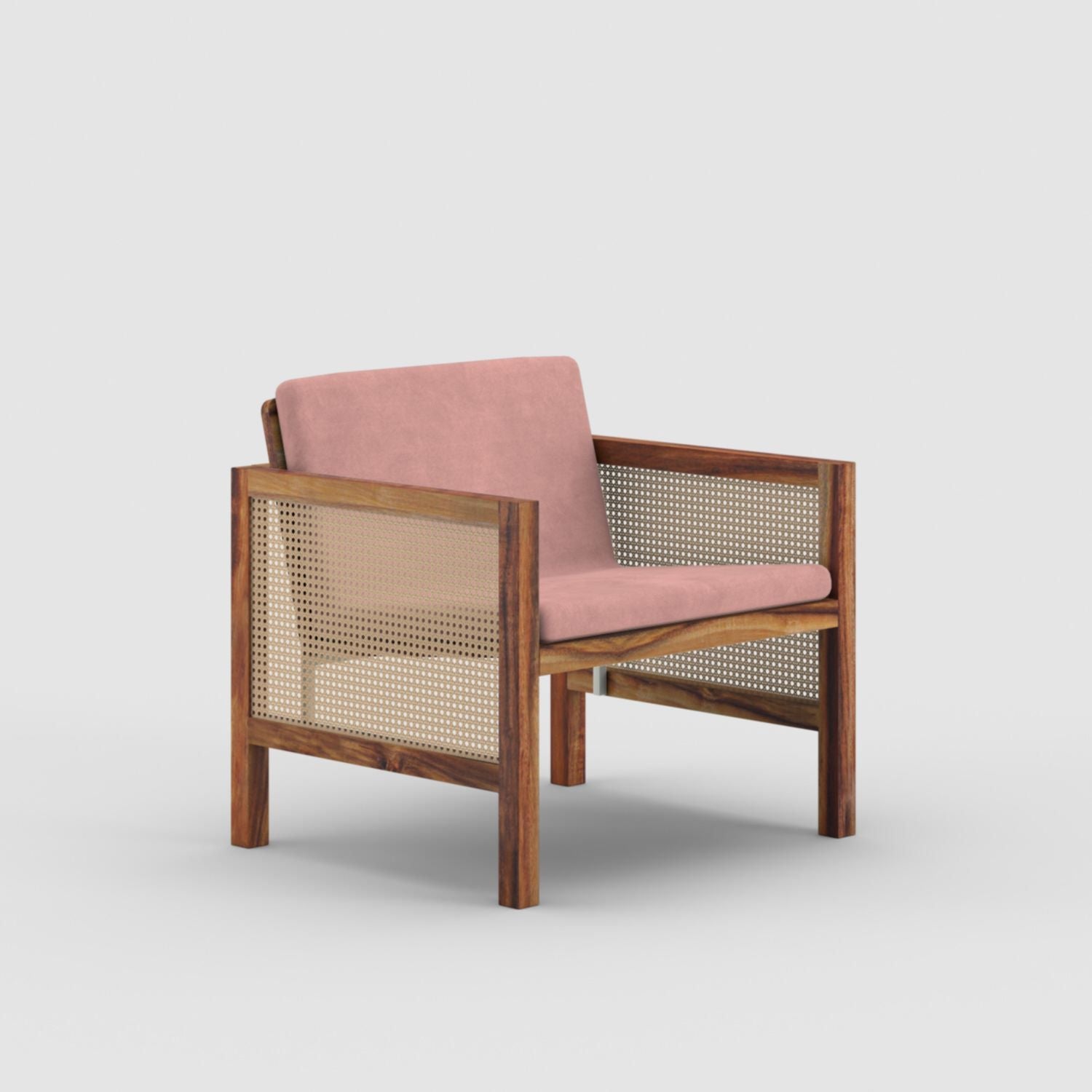 Euclid Wooden Single Seater Sofa