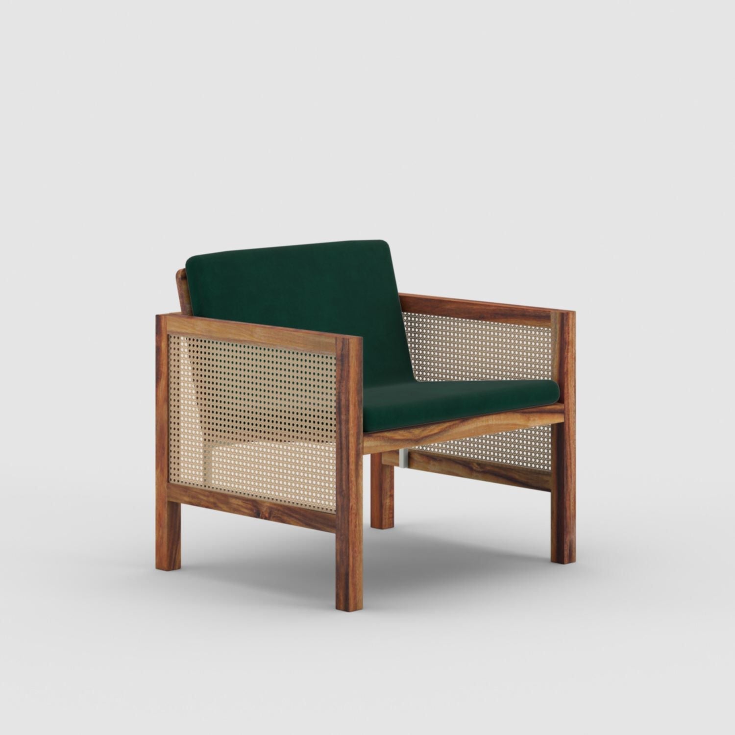 Euclid Wooden Single Seater Sofa