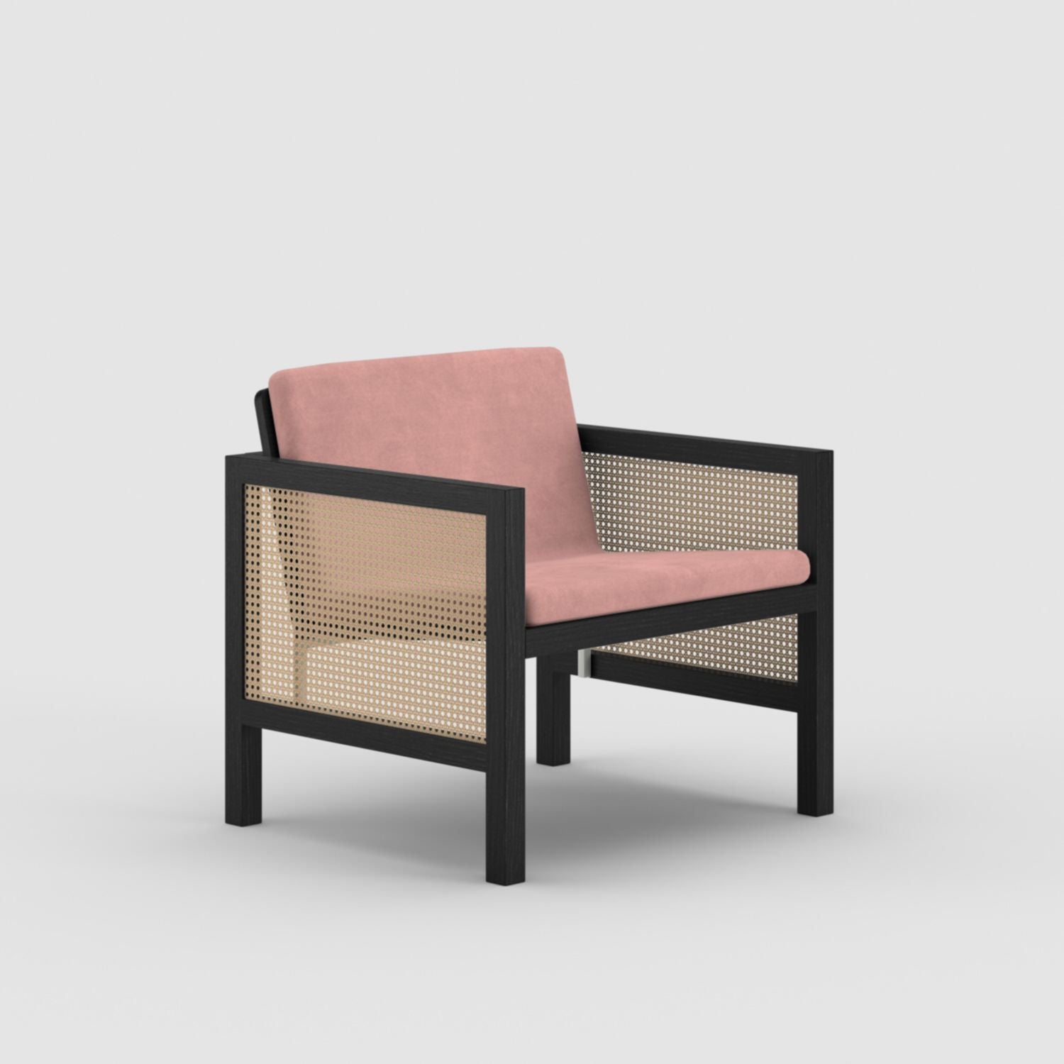 Euclid Wooden Single Seater Sofa