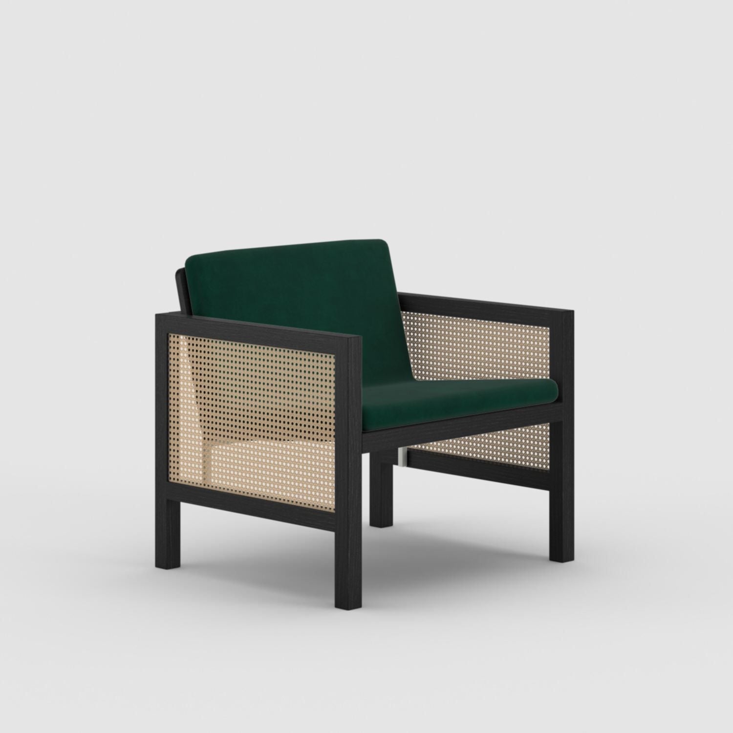 Euclid Wooden Single Seater Sofa