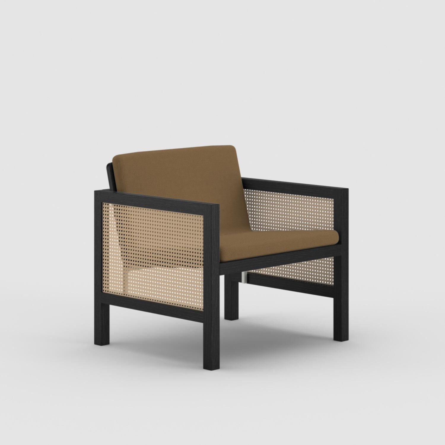 Euclid Wooden Single Seater Sofa