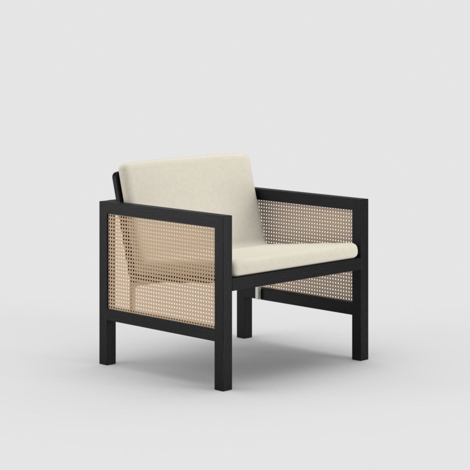 Euclid Wooden Single Seater Sofa