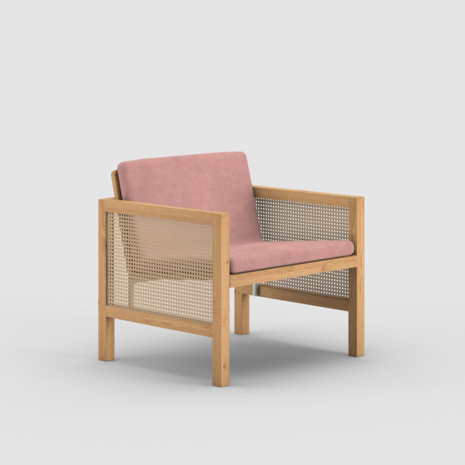 Euclid Wooden Single Seater Sofa