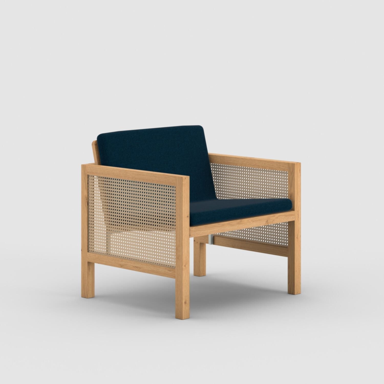 Euclid Wooden Single Seater Sofa