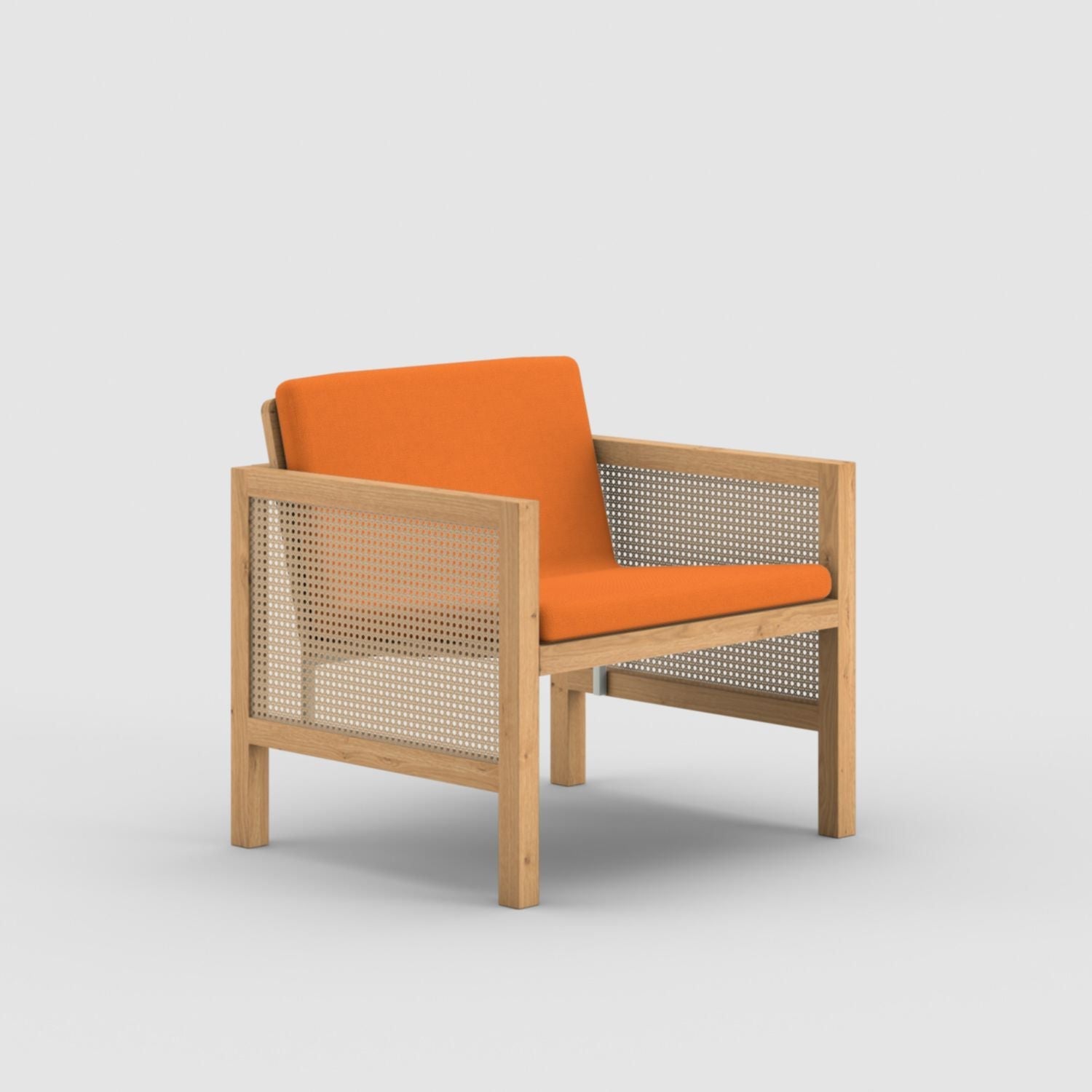 Euclid Wooden Single Seater Sofa