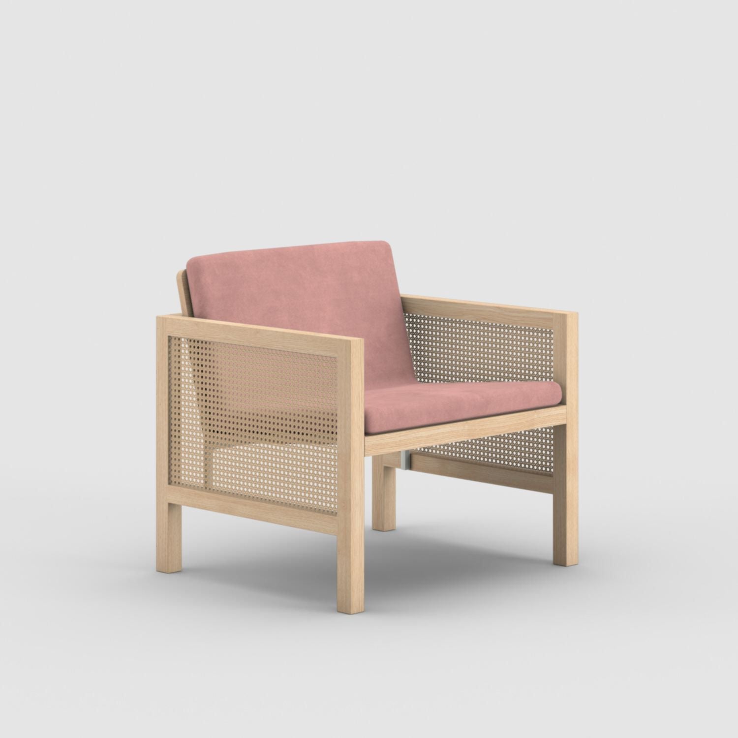 Euclid Wooden Single Seater Sofa