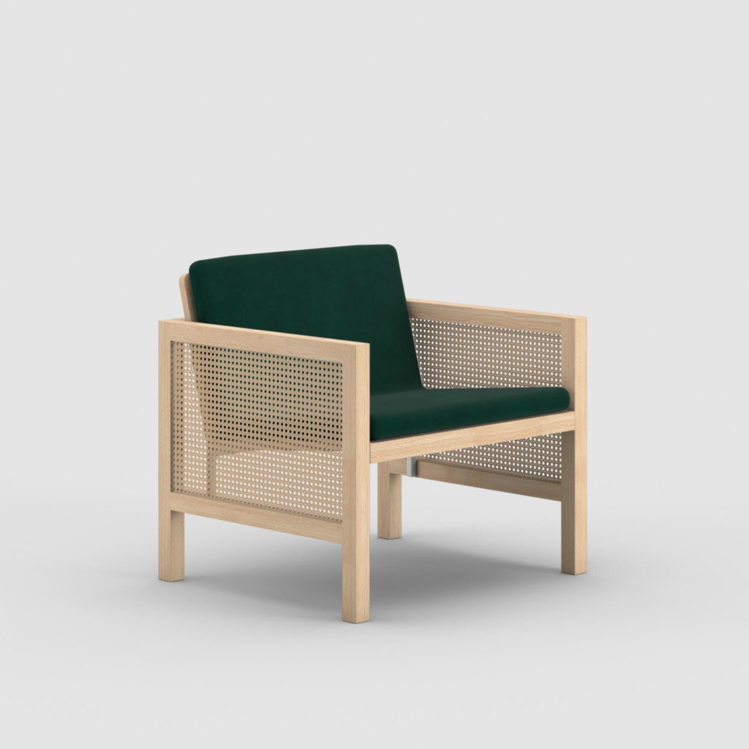 Euclid Wooden Single Seater Sofa