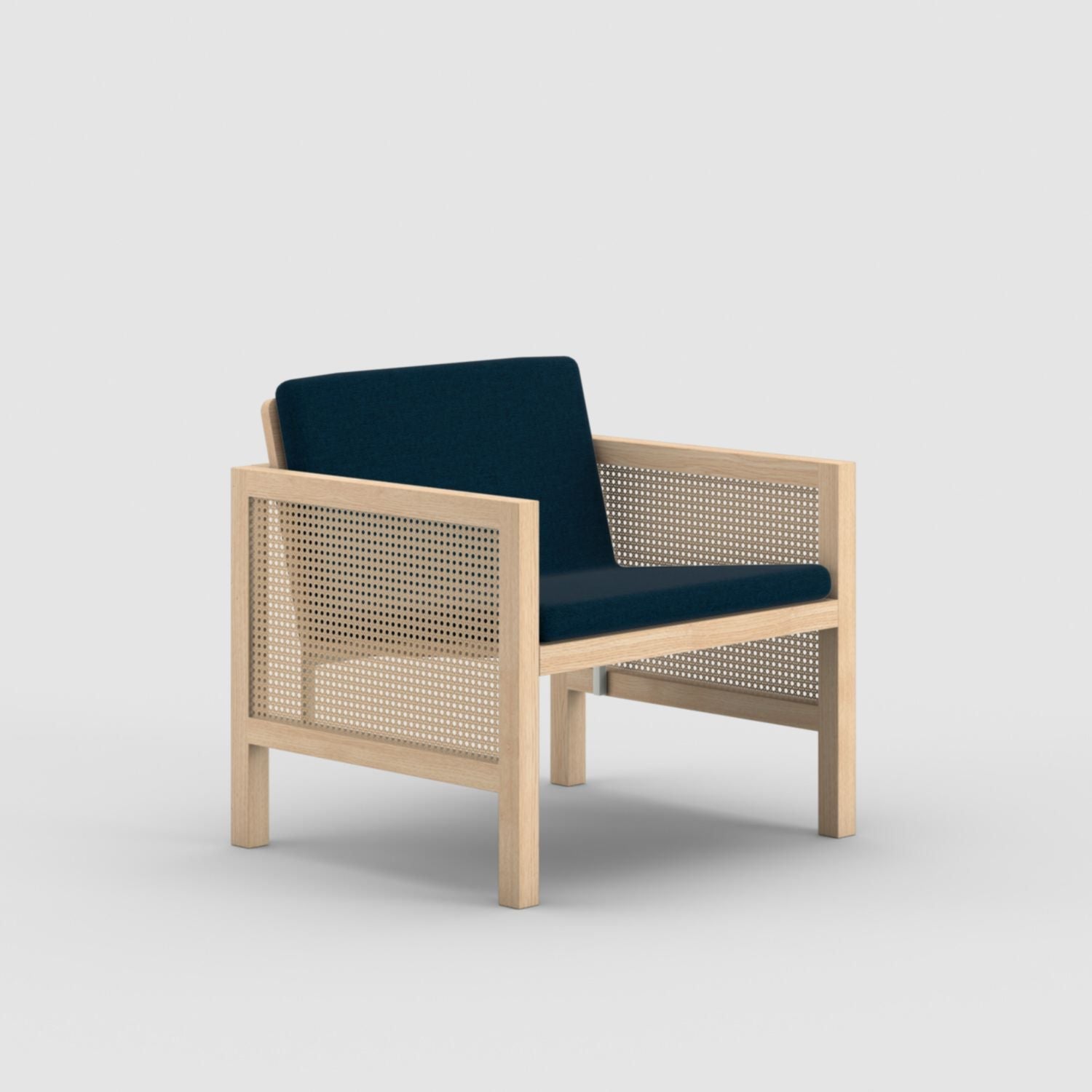 Euclid Wooden Single Seater Sofa