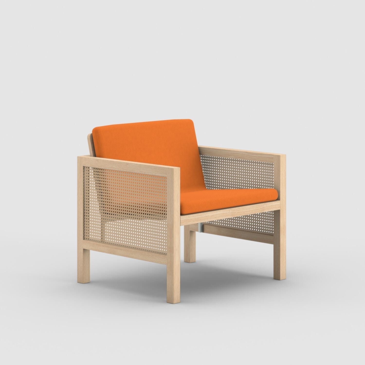 Euclid Wooden Single Seater Sofa