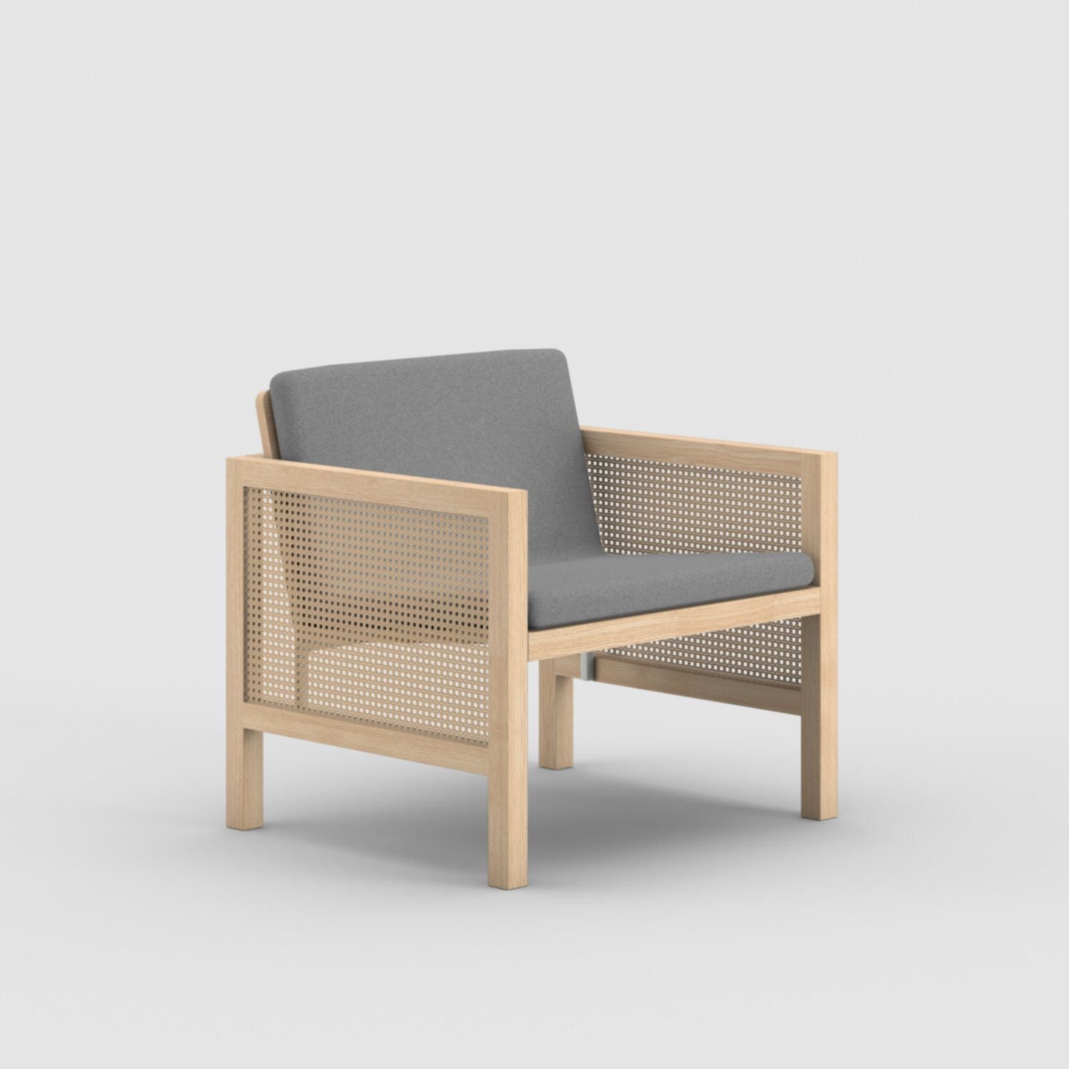 Euclid Wooden Single Seater Sofa