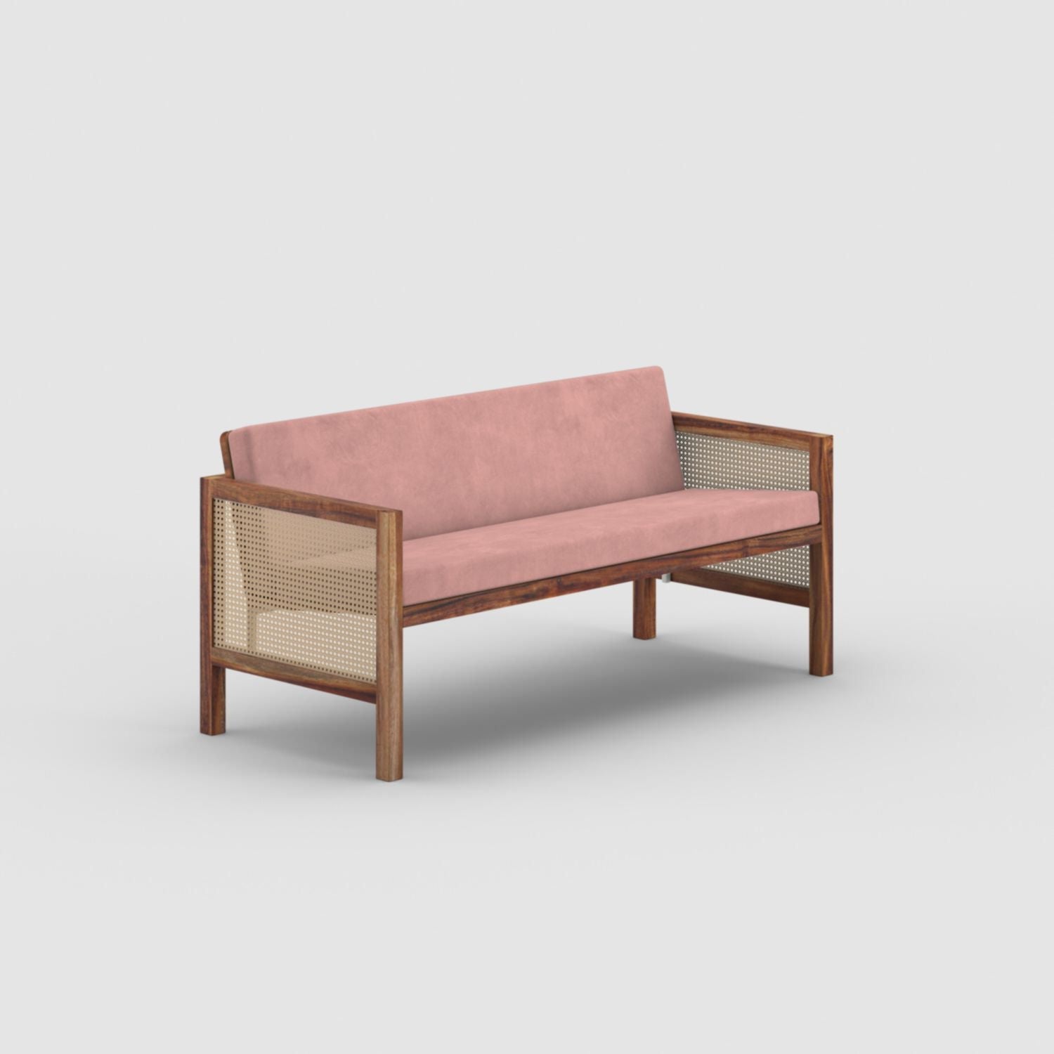Euclid Wooden 2-Seater Sofa