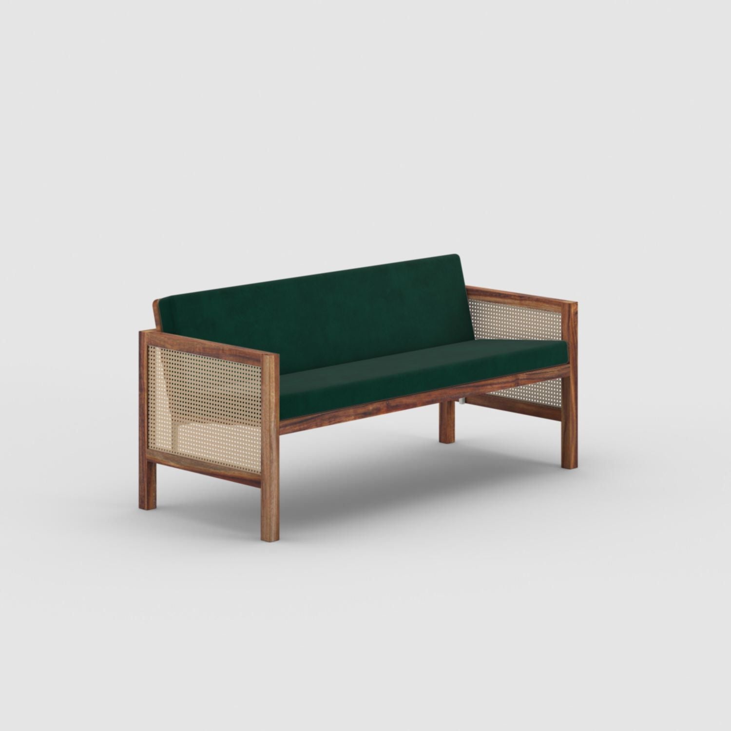 Euclid Wooden 2-Seater Sofa