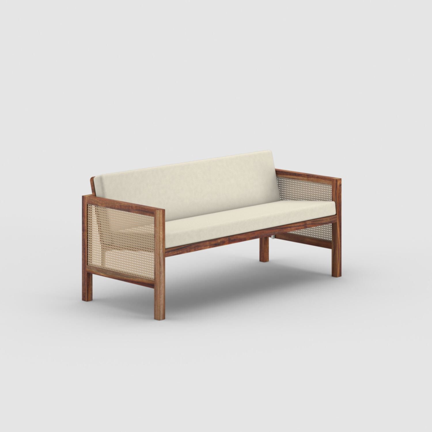 Euclid Wooden 2-Seater Sofa