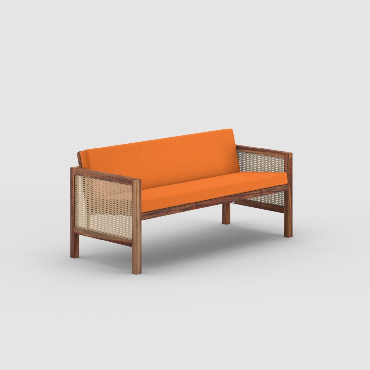 Euclid Wooden 2-Seater Sofa
