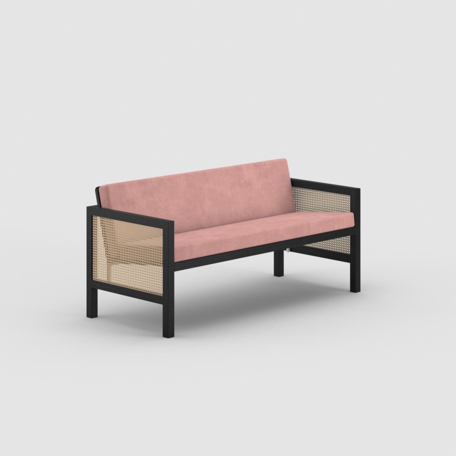 Euclid Wooden 2-Seater Sofa