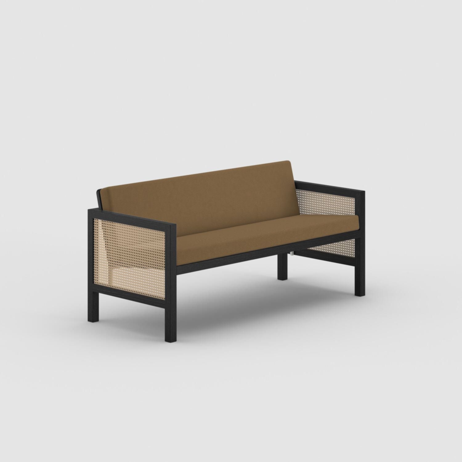 Euclid Wooden 2-Seater Sofa