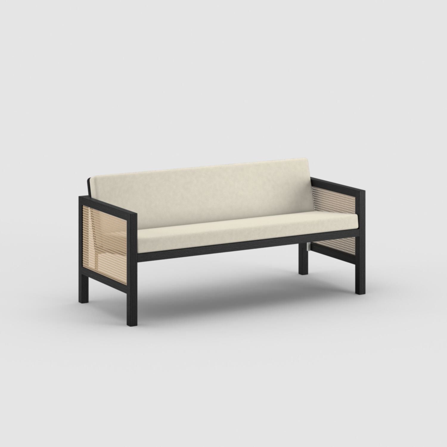 Euclid Wooden 2-Seater Sofa