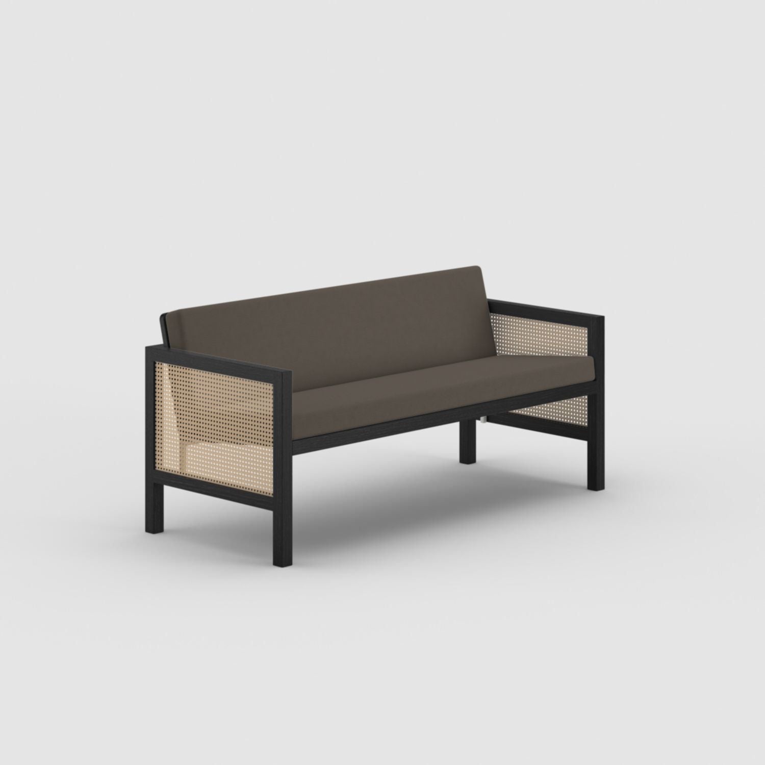 Euclid Wooden 2-Seater Sofa