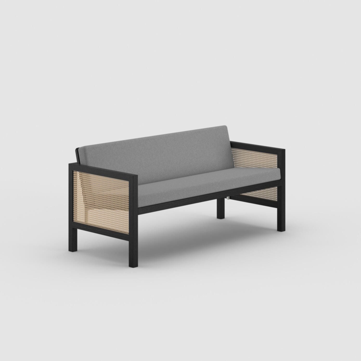 Euclid Wooden 2-Seater Sofa