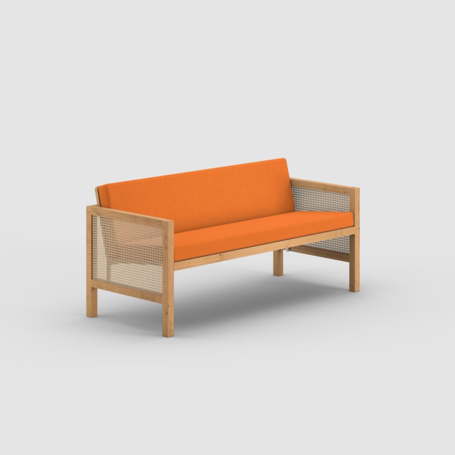 Euclid Wooden 2-Seater Sofa