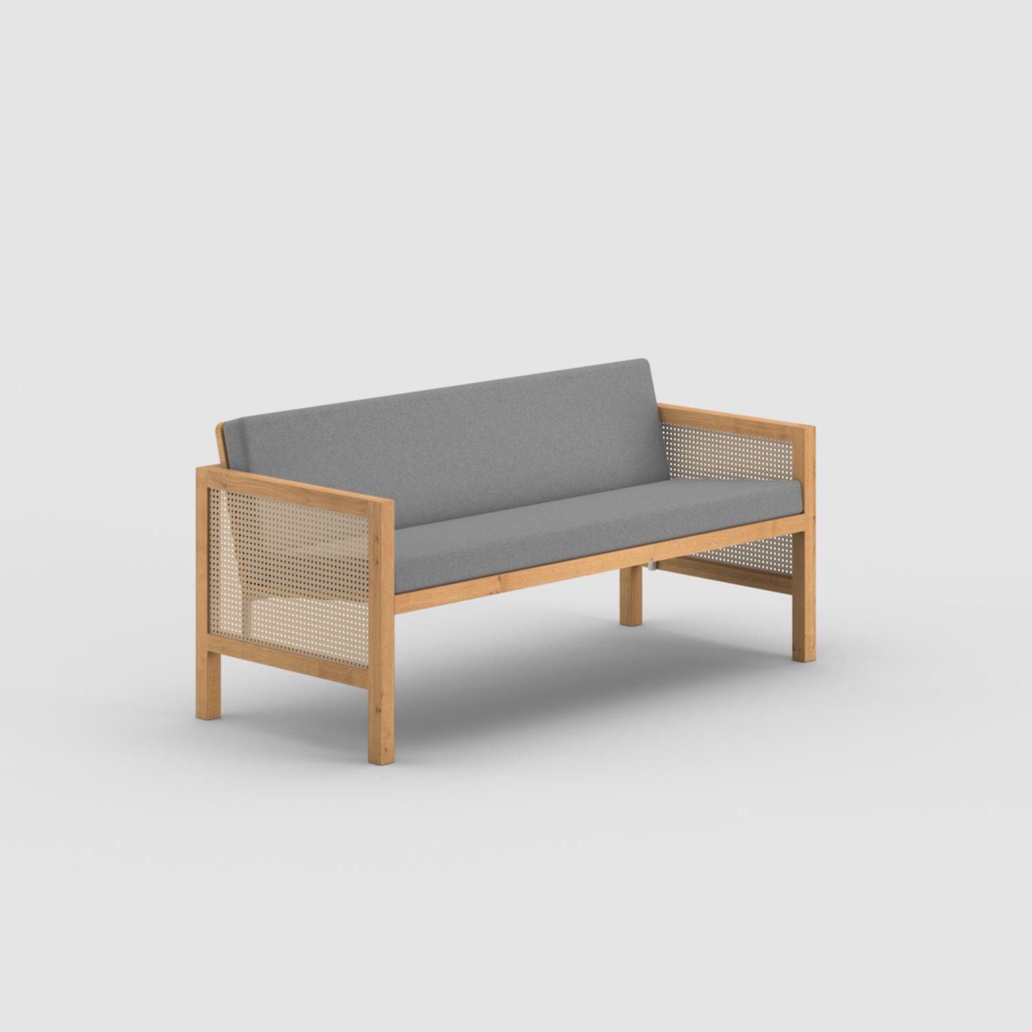 Euclid Wooden 2-Seater Sofa