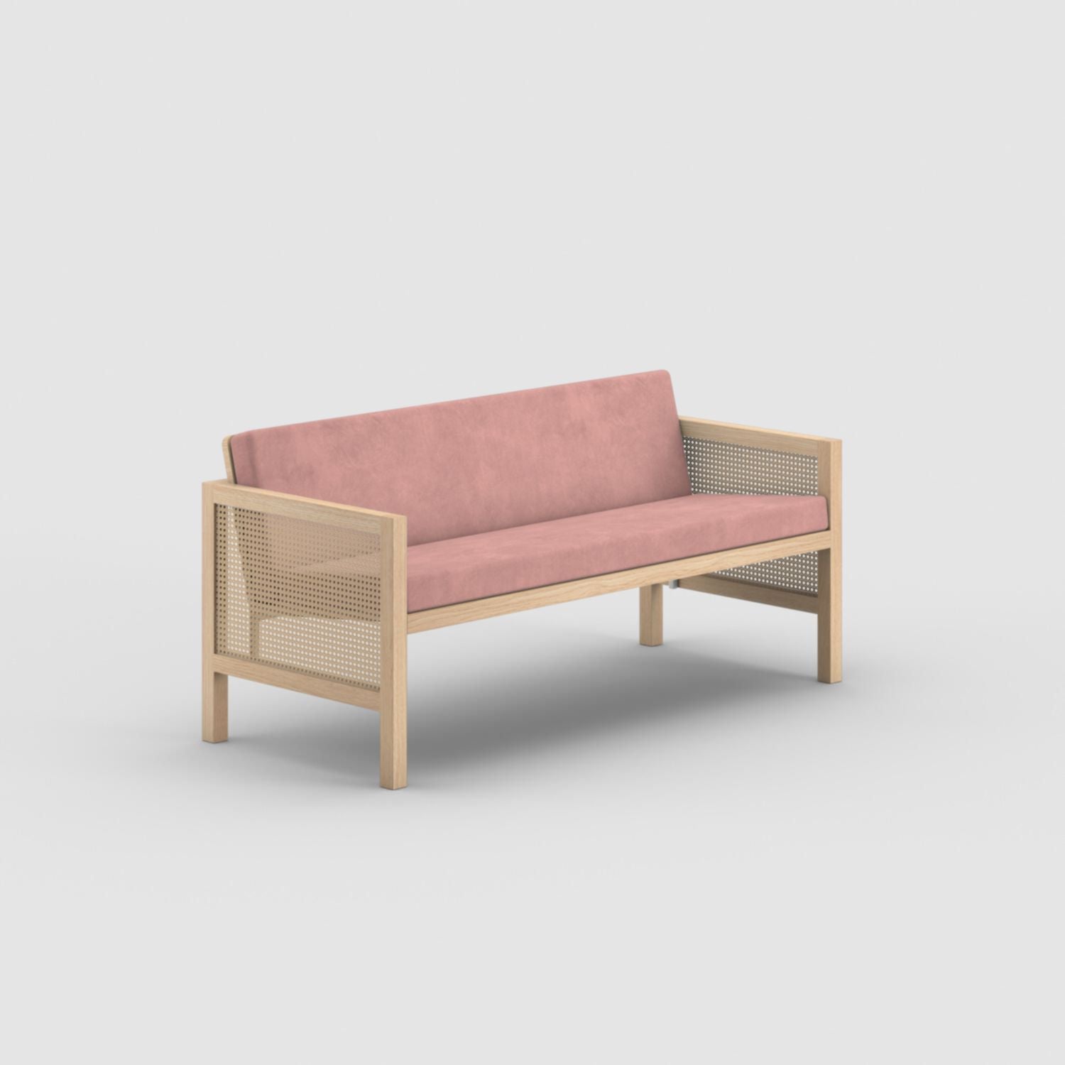Euclid Wooden 2-Seater Sofa