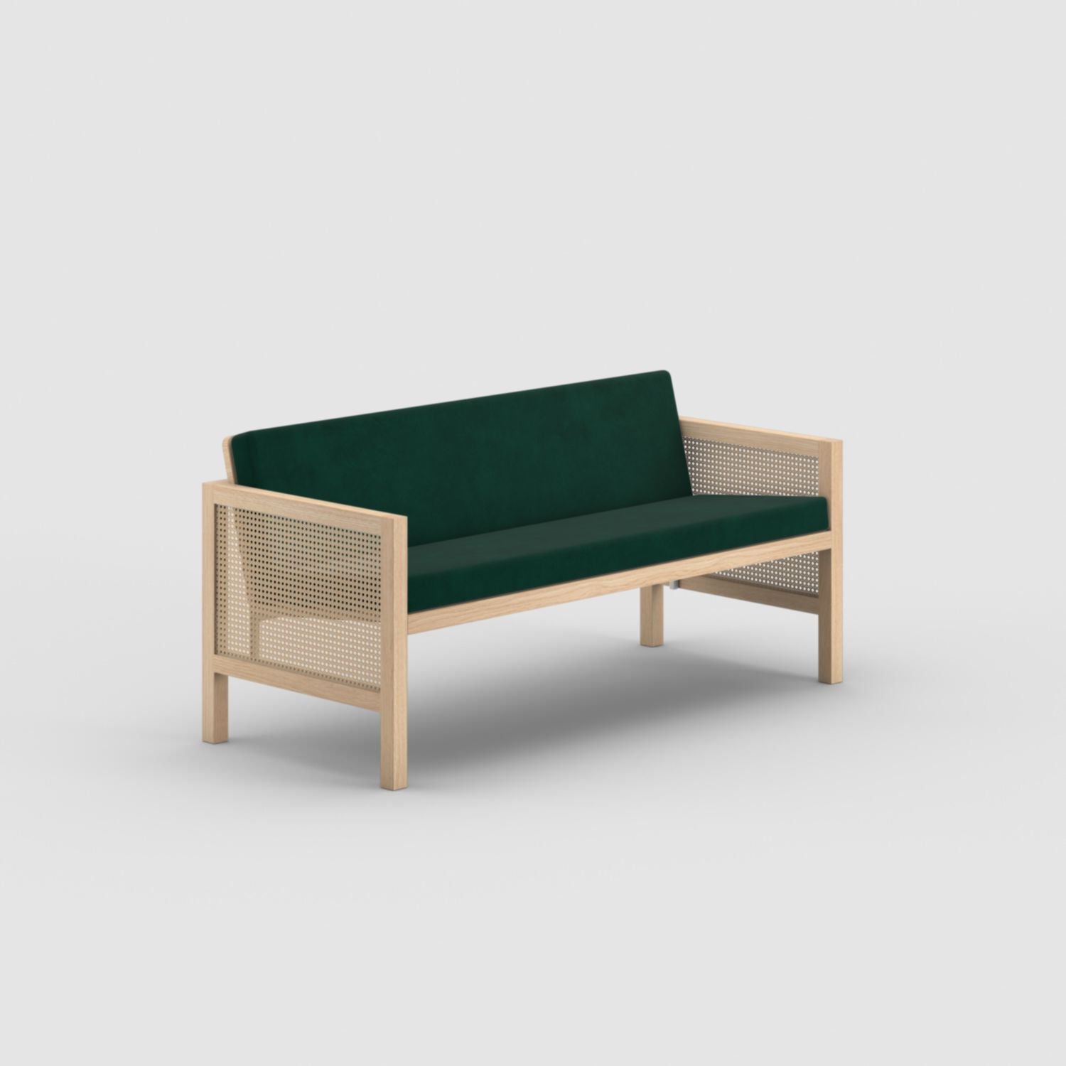 Euclid Wooden 2-Seater Sofa