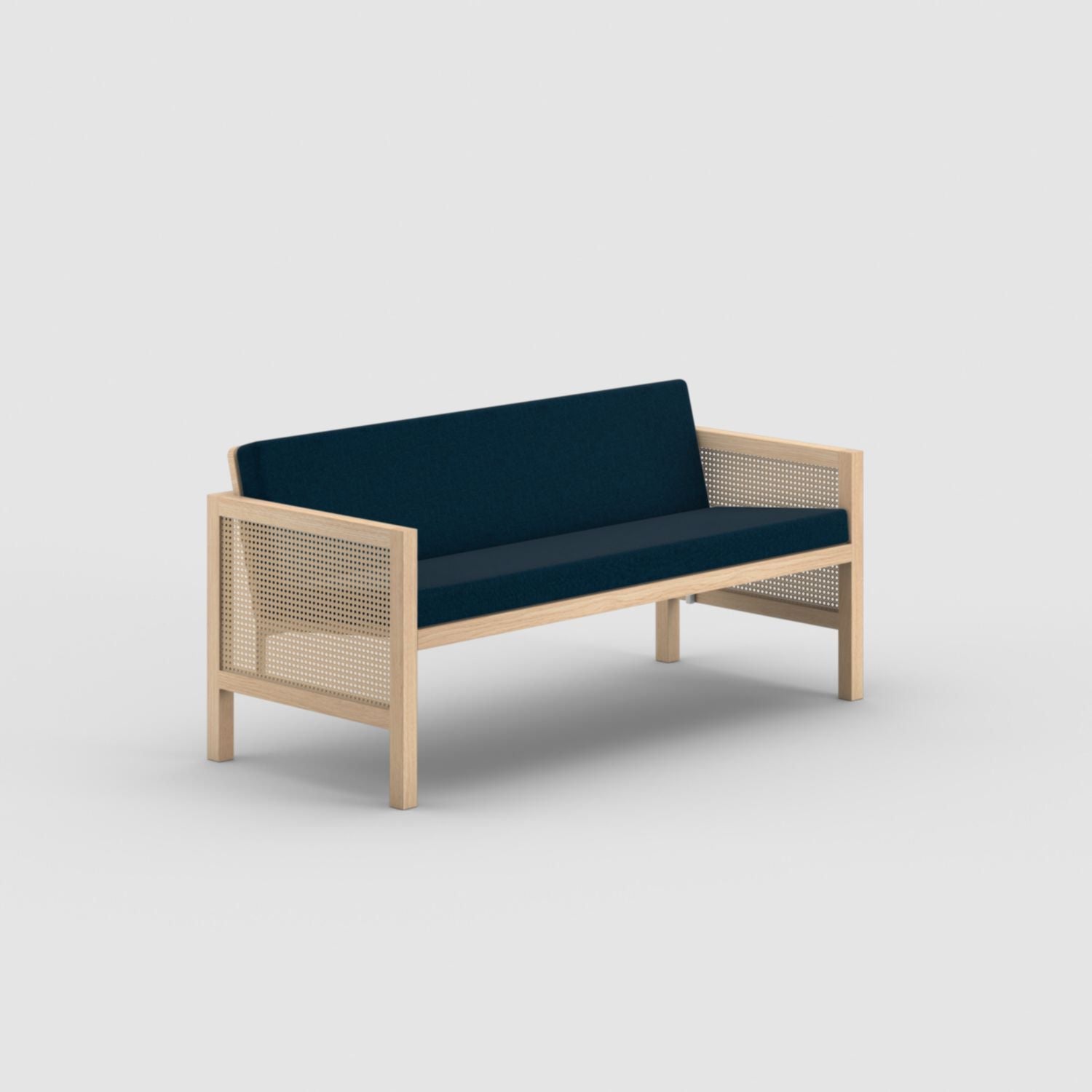 Euclid Wooden 2-Seater Sofa