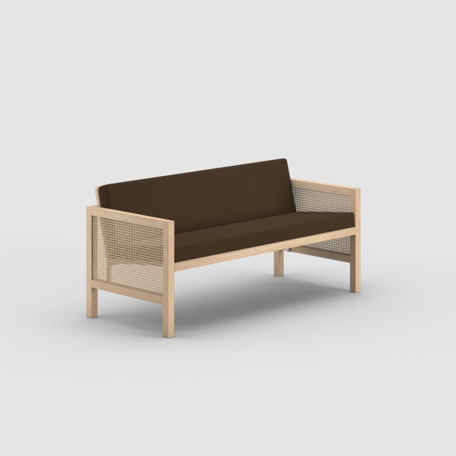 Euclid Wooden 2-Seater Sofa