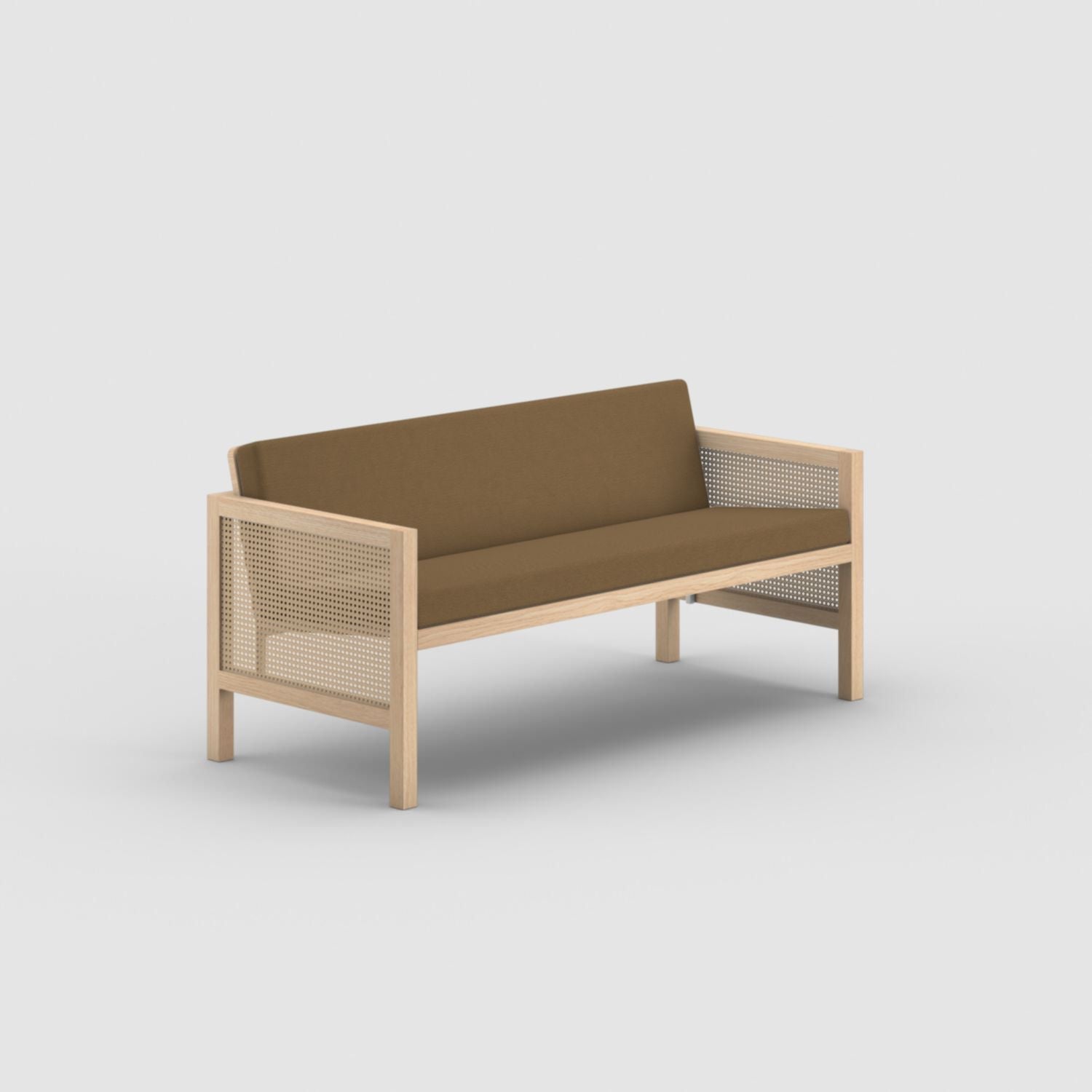 Euclid Wooden 2-Seater Sofa