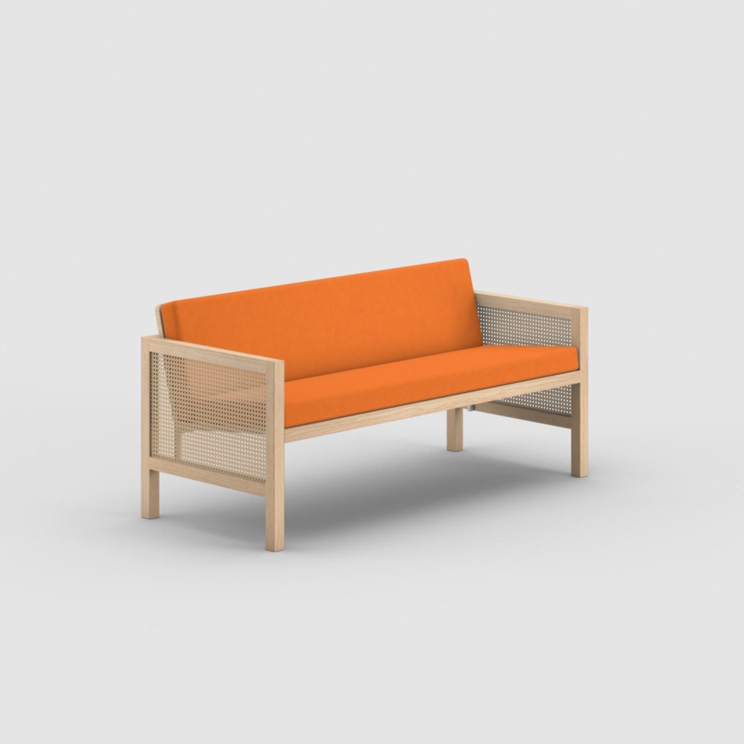 Euclid Wooden 2-Seater Sofa