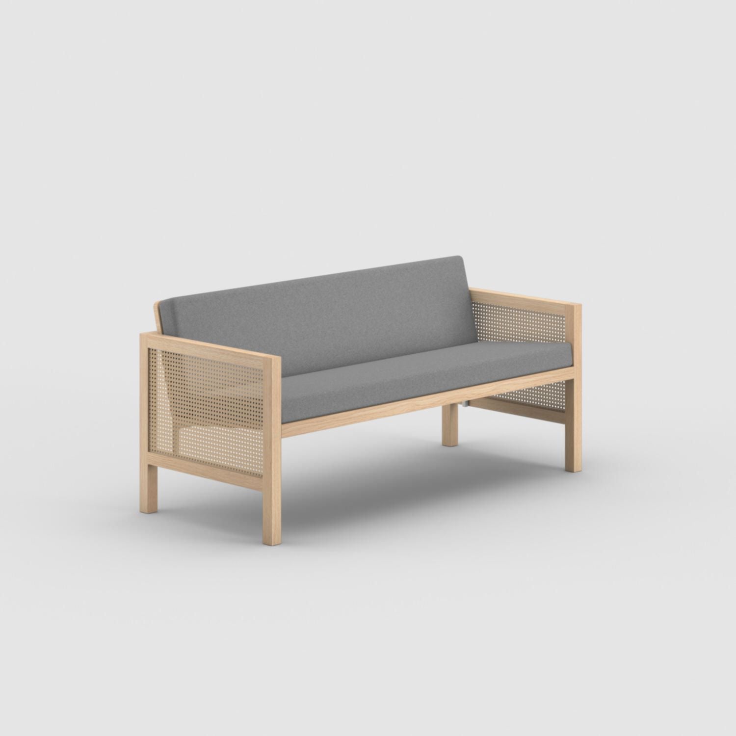 Euclid Wooden 2-Seater Sofa
