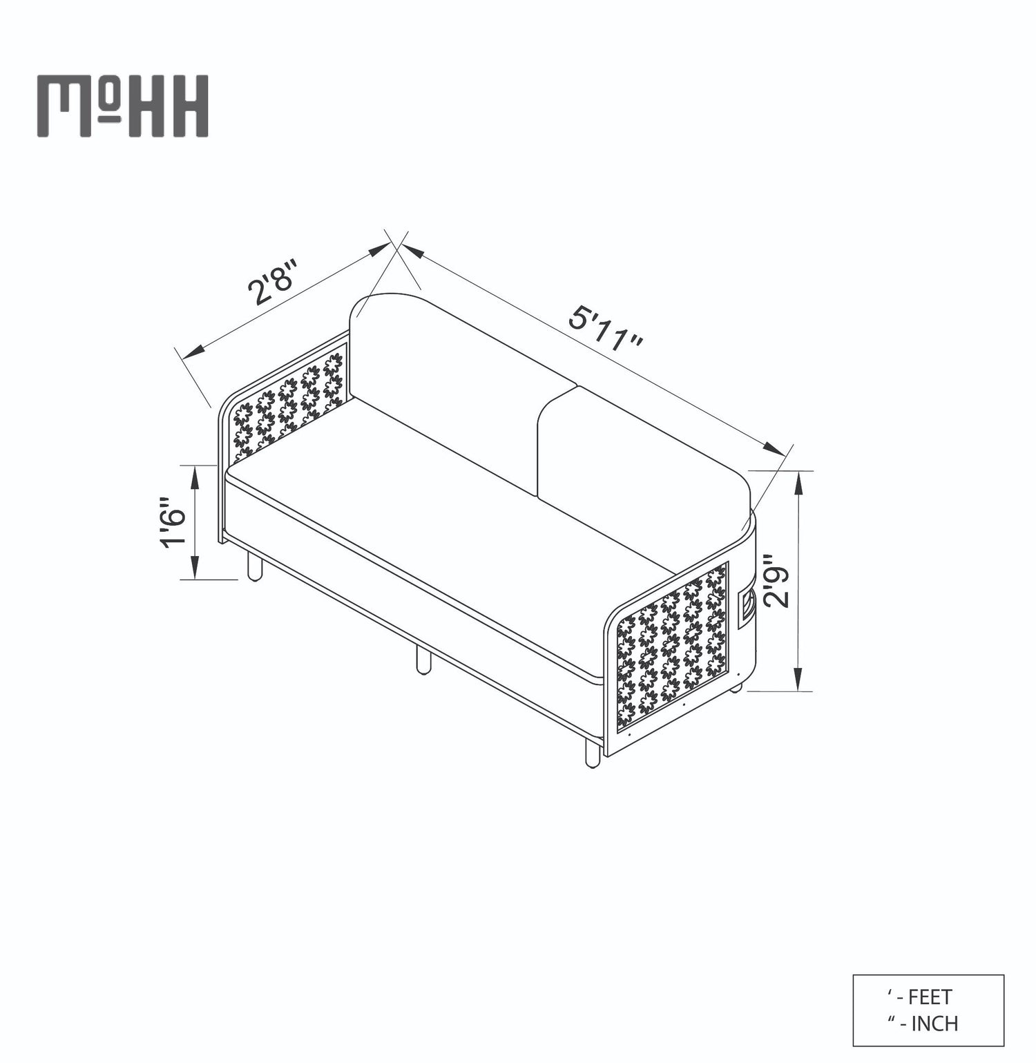 Haakon 3 Seater Sofa
