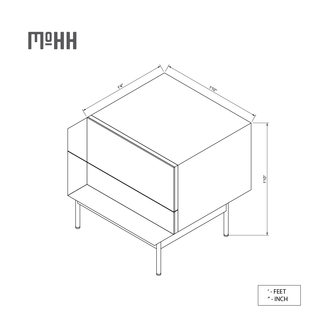 Illusione Bedside Table