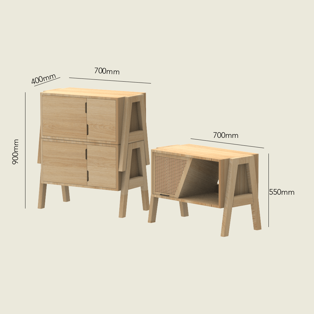 Kisaka Stackable Cabinets