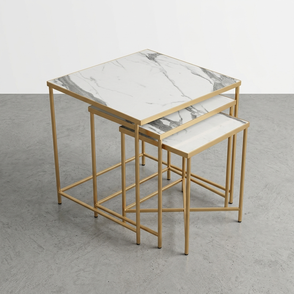 Noble Nesting Tables - Blanco