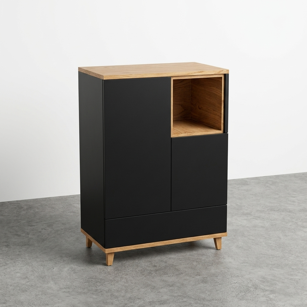Oryx Tall Cabinet - Noir