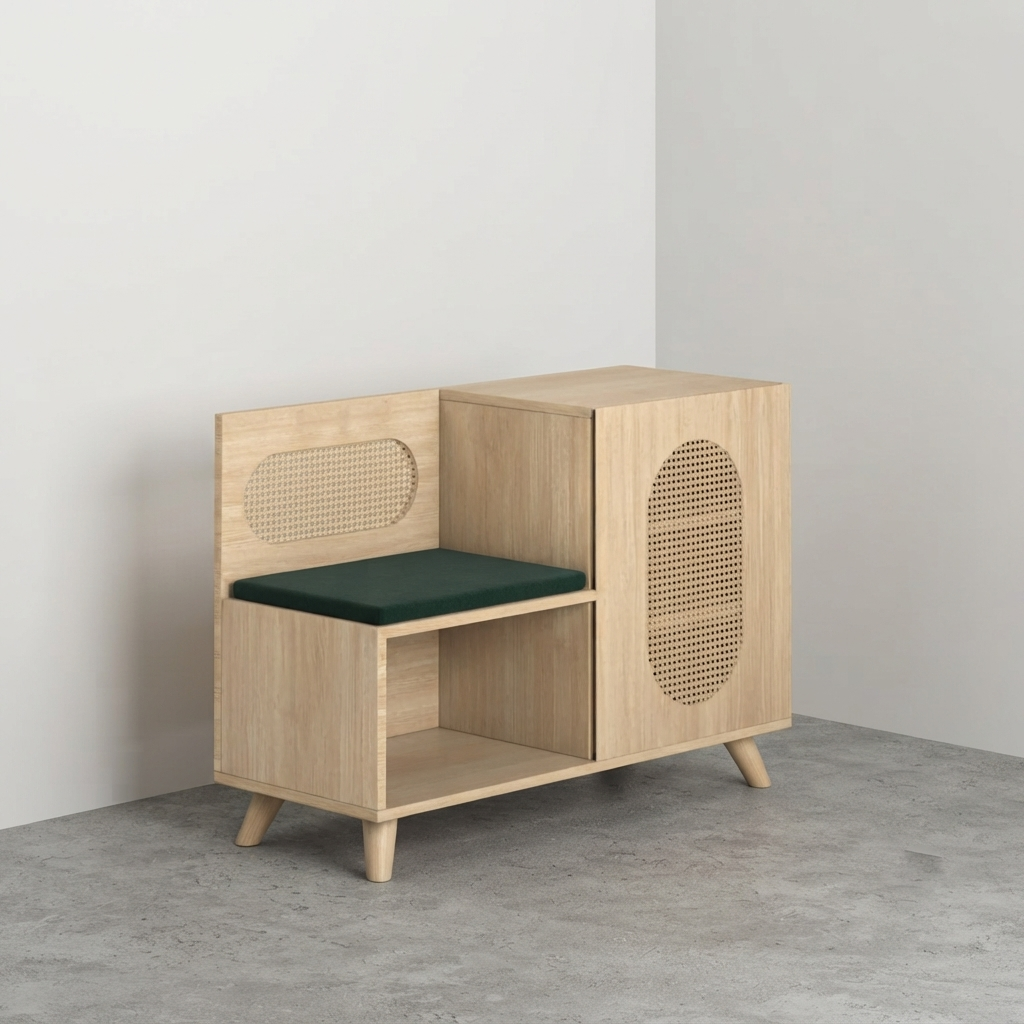 Euclid Shoe Rack with Seating