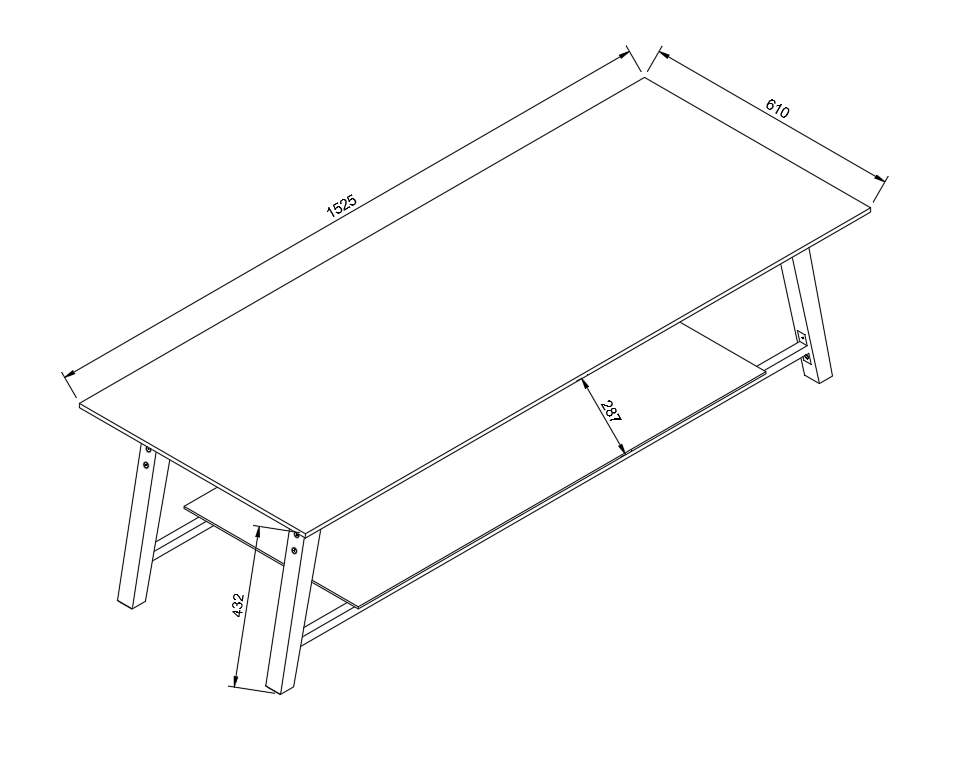 Rechteck Coffee Table – Large